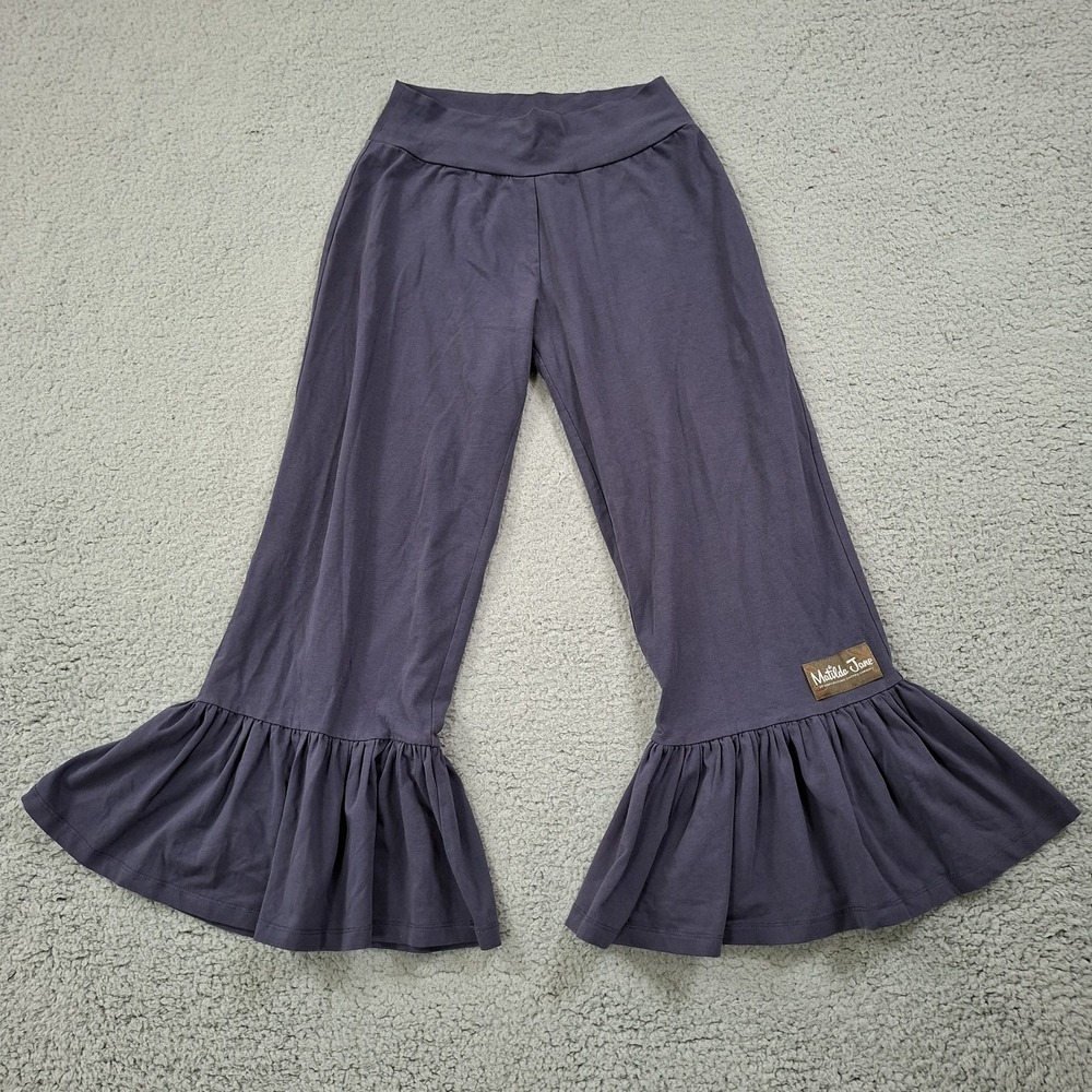 Matilda Jane Best Big Ruffle Crop Pants Women's Small Dusty Purple